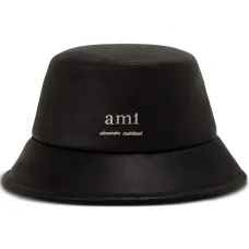 кожаная панама с логотипом