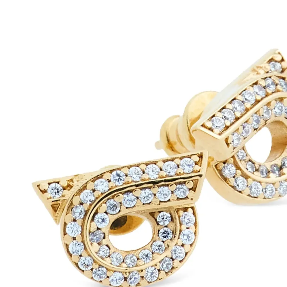 Серьги Gancini со стразами