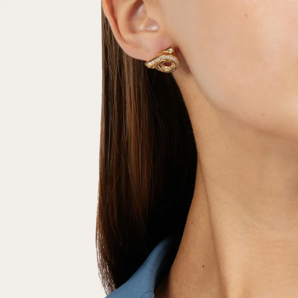 Серьги Gancini со стразами