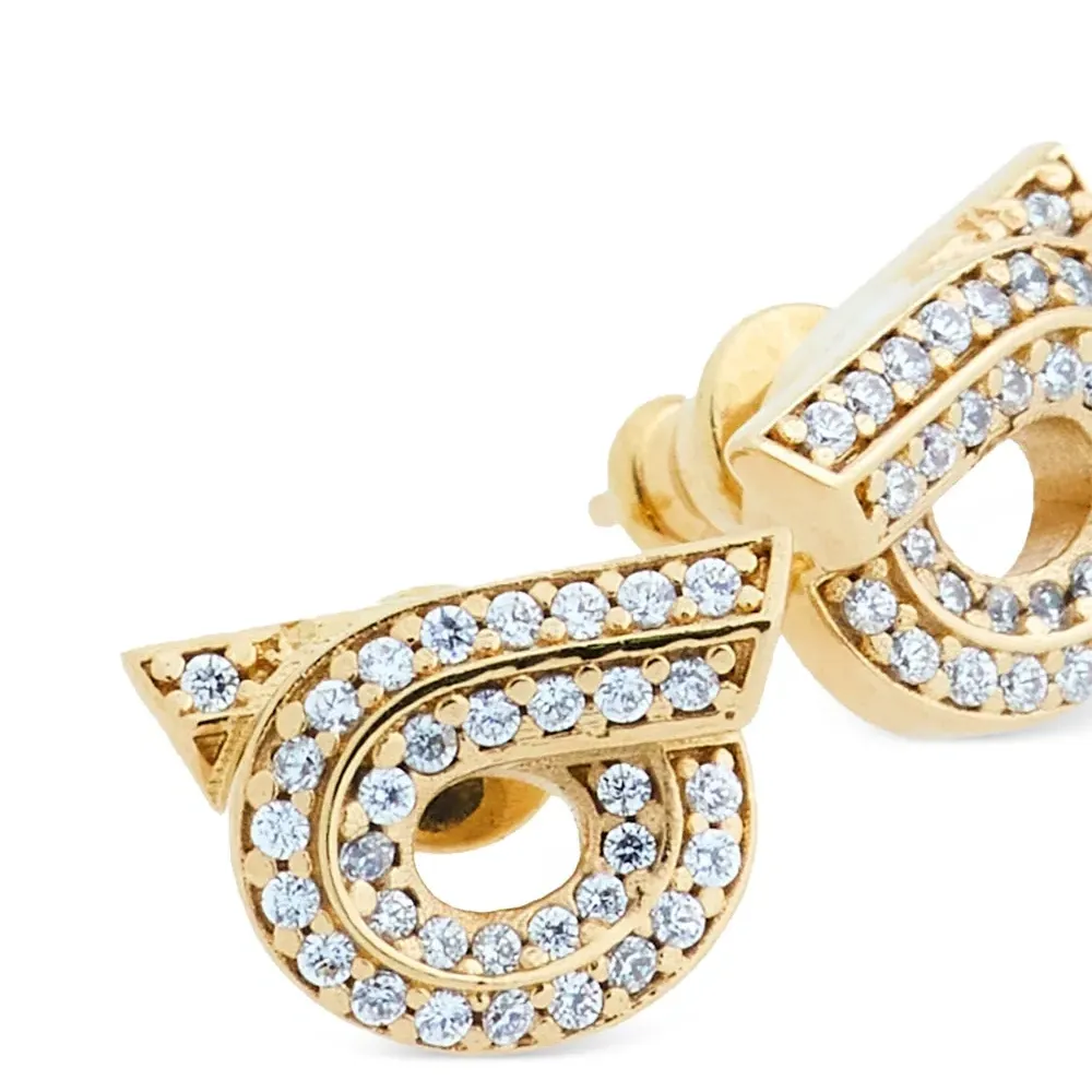 Серьги Gancini со стразами