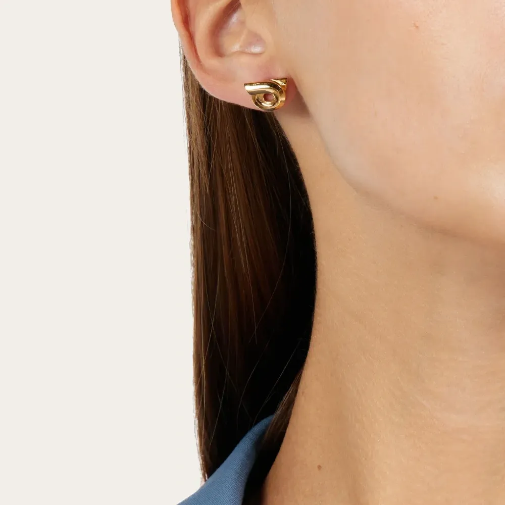 Серьги-гвоздики Gancini