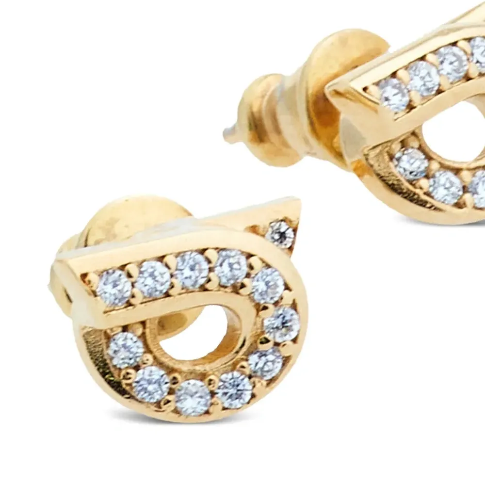 Серьги Gancini со стразами