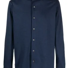 Меланжевая рубашка с длинными рукавами