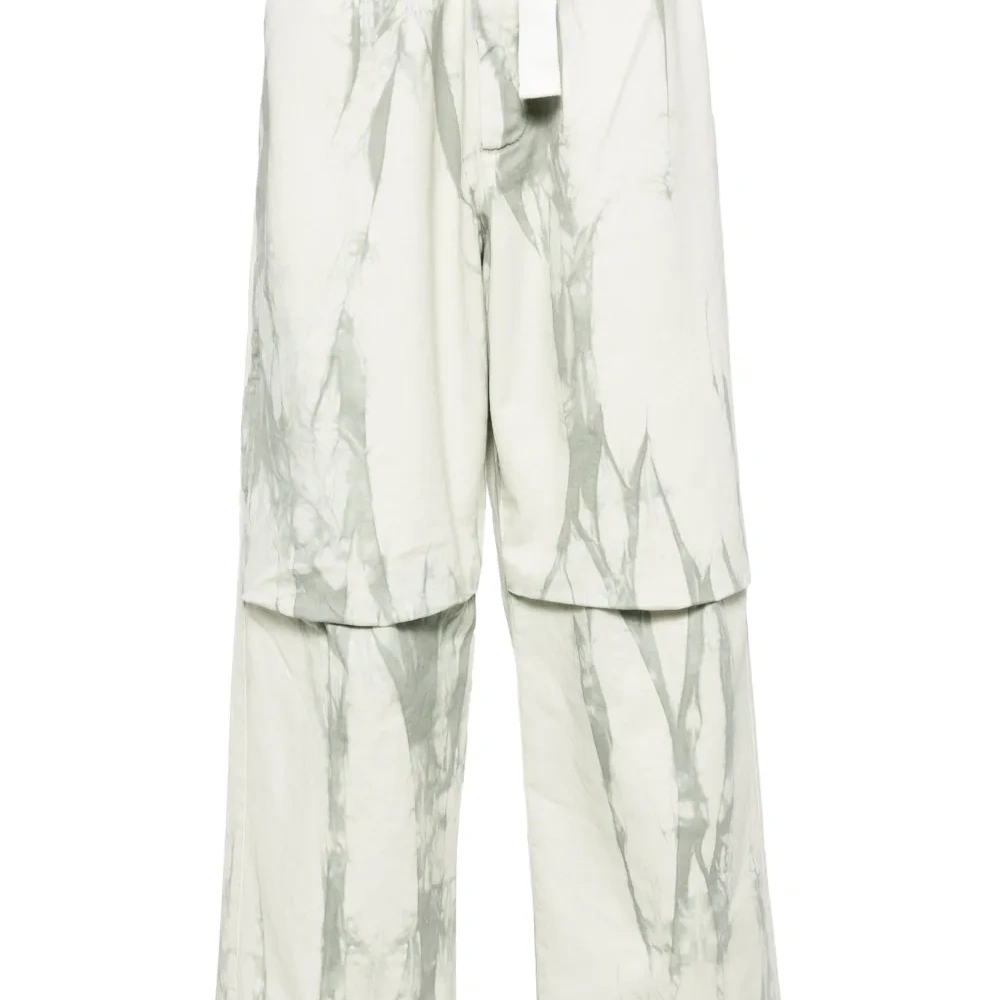 Прямые брюки с принтом тай-дай