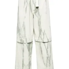 Прямые брюки с принтом тай-дай