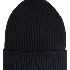 Шапка бини из вирджинской шерсти в рубчик