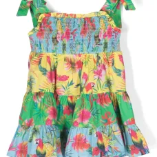 Ярусное платье с принтом