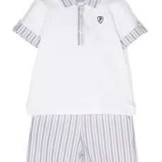 Комплект из полосатой рубашки и шортов