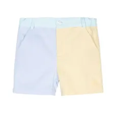 Шорты в стиле колор-блок с вышитым логотипом