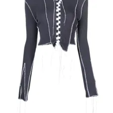 Укороченный топ Nicole с вырезами