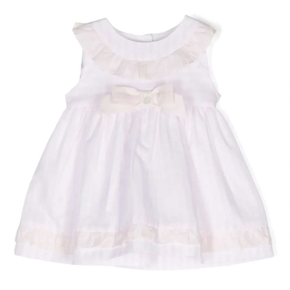 Платье в полоску с бантом