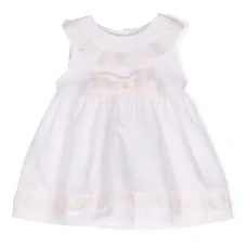 Платье в полоску с бантом