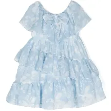 Ярусное платье с цветочным принтом