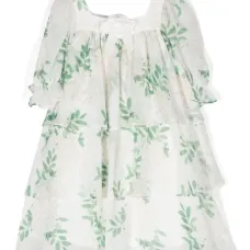 Ярусное платье с цветочным принтом