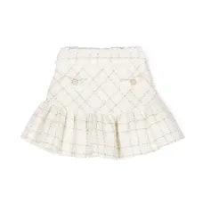 Твидовая юбка с оборками