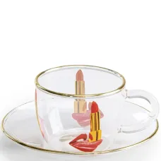 Набор из двух кофейных чашек с графичным принтом