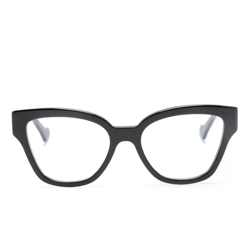 Очки с квадратной оправой и логотипом на планке