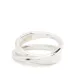 M1726 double band silver ring