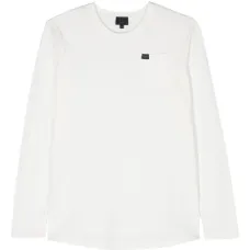 Футболка с длинными рукавами и нашивкой-логотипом