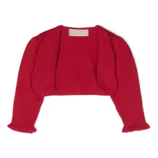 Ribbed-trim cropped cardigan Ribbed-trim cropped cardigan