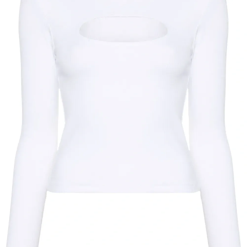 Топ в рубчик с вырезами