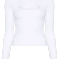 Топ в рубчик с вырезами