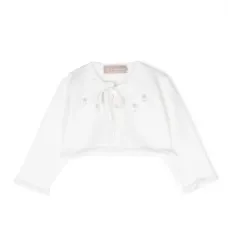 Floral-embroidered ribbed-knit jacket Floral-embroidered ribbed-knit jacket