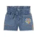 Джинсовые шорты с вышитым логотипом