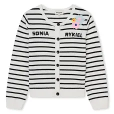 Полосатый кардиган с логотипом