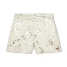 Жаккардовые шорты с эффектом металлик