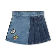 Джинсовая юбка-шорты с вышивкой Tiger