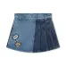 Джинсовая юбка-шорты с вышивкой Tiger
