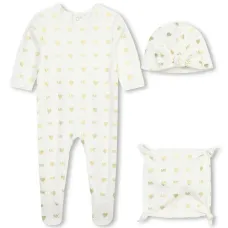 Комплект из комбинезона и шапки с монограммой