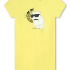 Короткое платье из джерси с принтом Choupette Короткое платье из джерси с принтом Choupette