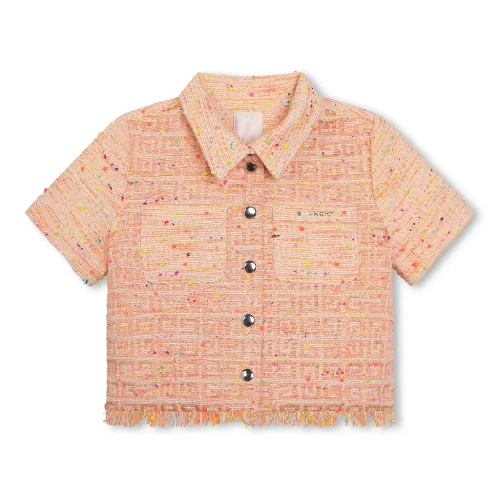 Твидовая рубашка с логотипом 4G