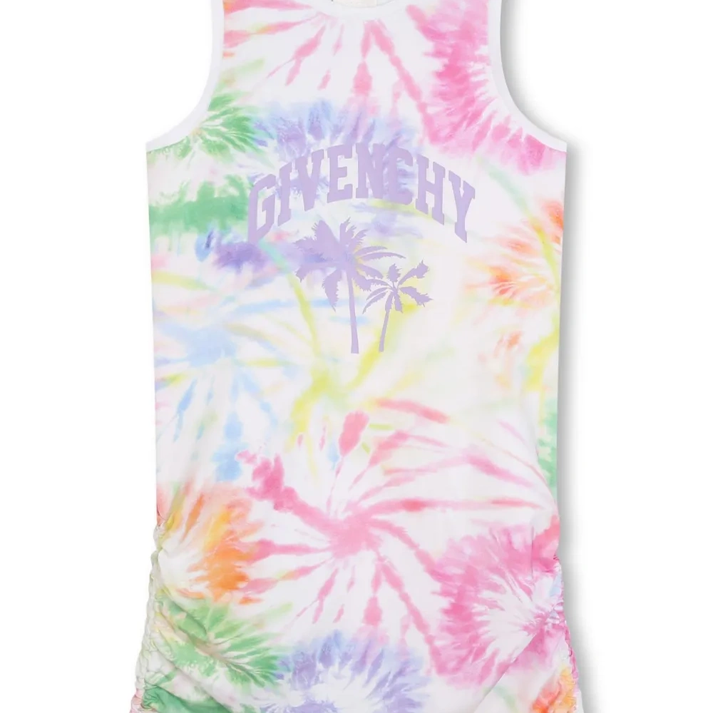 Платье с принтом тай-дай