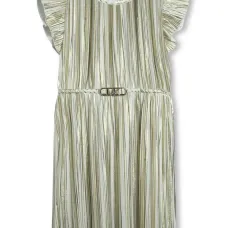 Плиссированное платье мини с логотипом