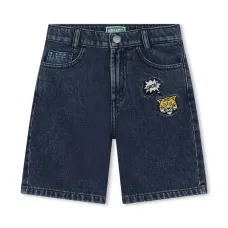 Джинсовые шорты с вышивкой Tiger