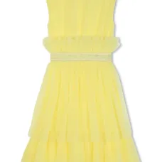 Платье А-силуэта с тюлем