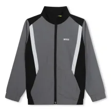 Куртка с высоким воротником и логотипом