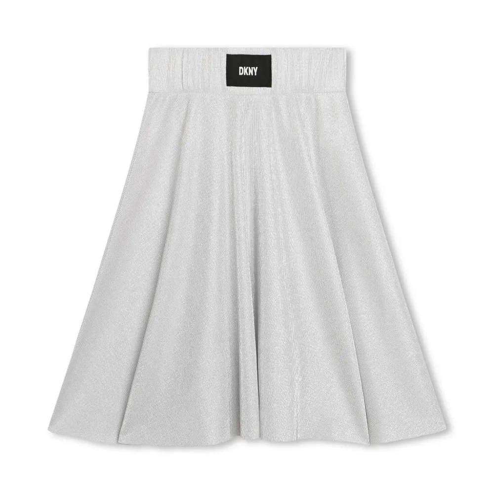 Юбка с эффектом металлик и логотипом