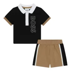 Комплект из рубашки поло и шортов с логотипом
