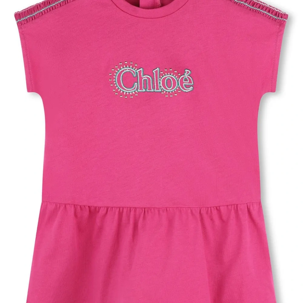 Платье из органического хлопка с вышитым логотипом