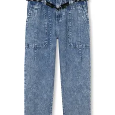 Джинсы прямого кроя с поясом