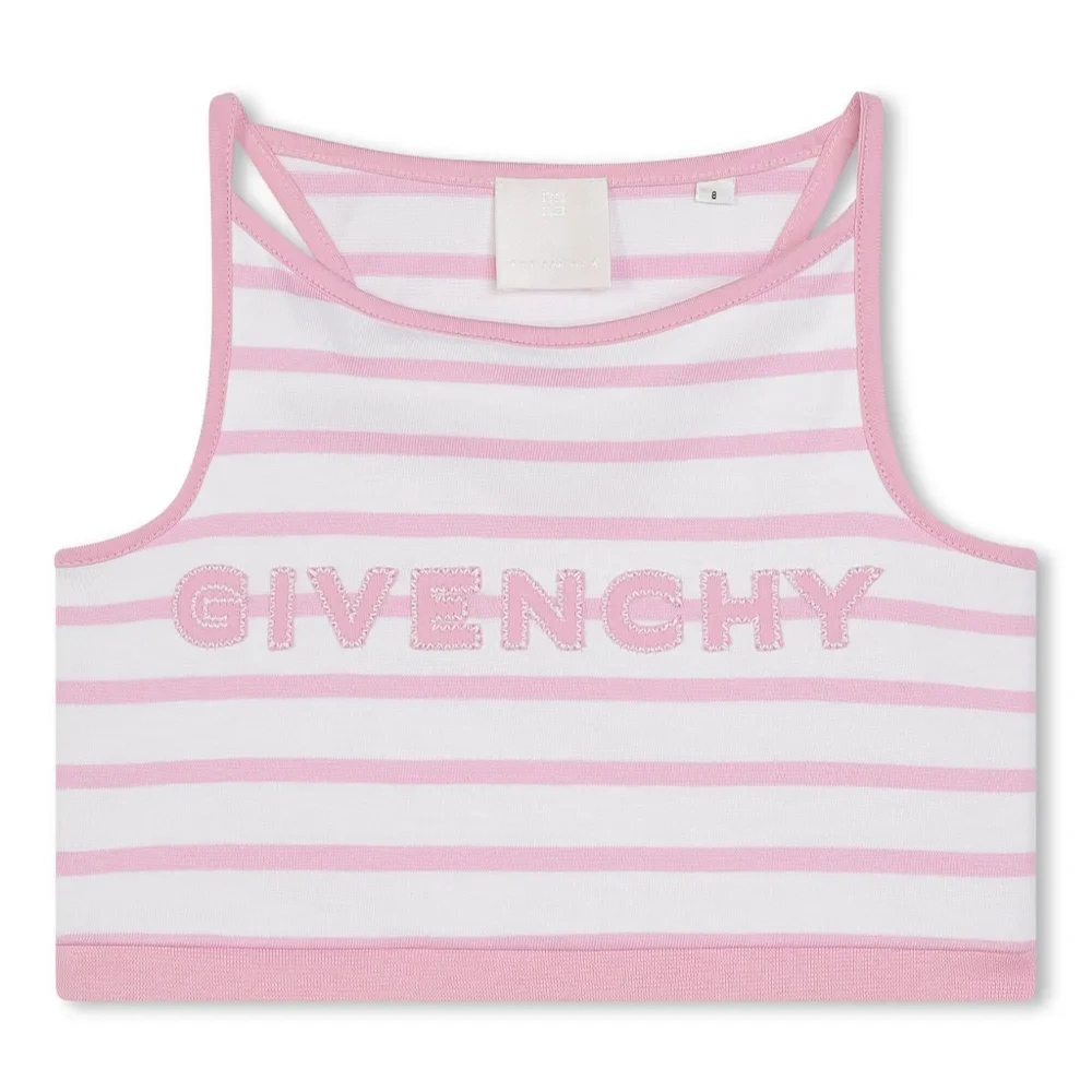 Полосатый топ с вышитым логотипом