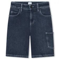 Джинсовые шорты с вышитым логотипом