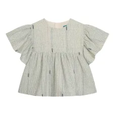 Полосатая блузка с оборками