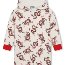 Платье с капюшоном и принтом Платье с капюшоном и принтом