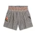Клетчатые шорты с вышивкой