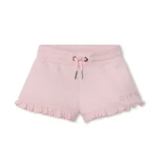 Шорты с оборками и принтом 4G